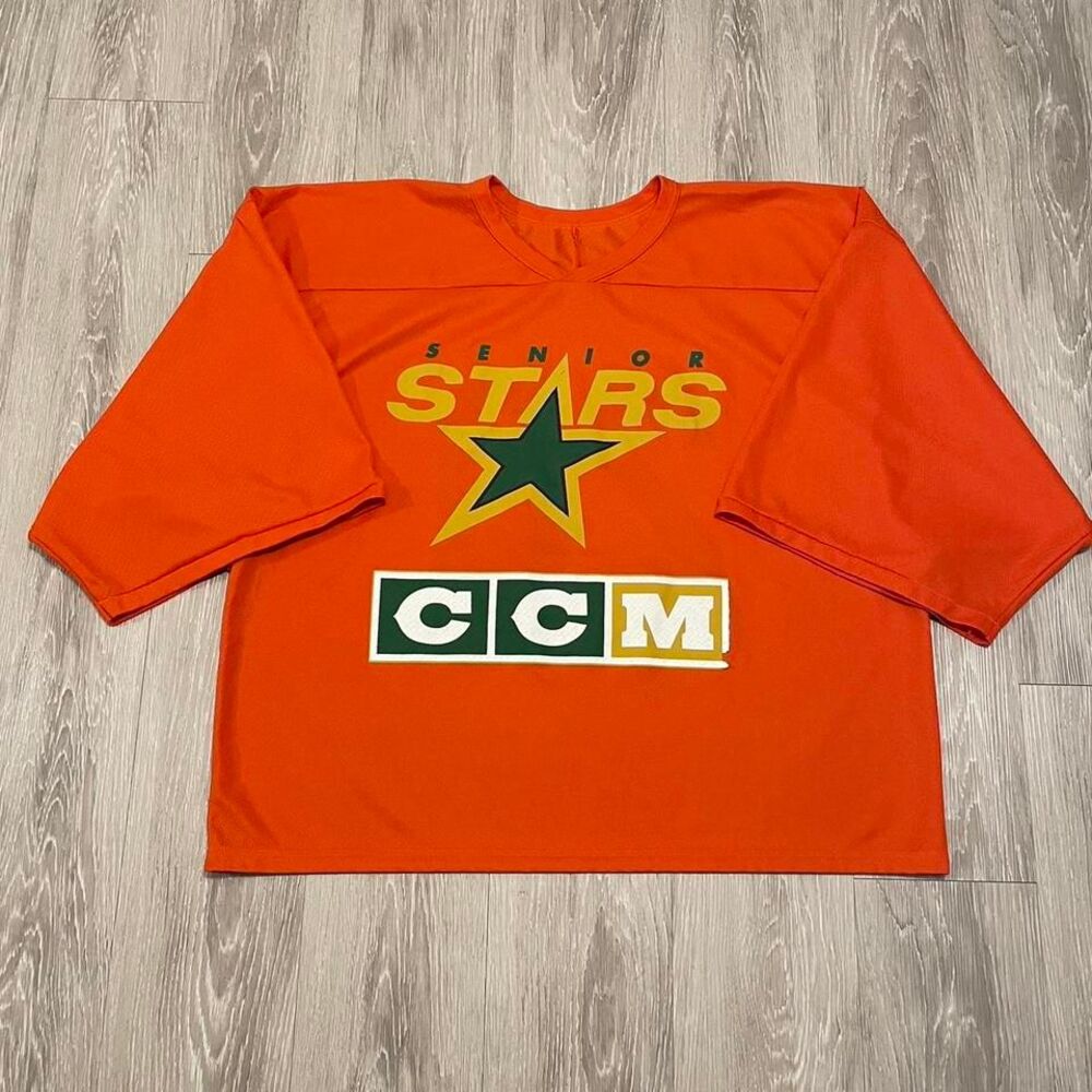 Vintage Dallas Stars Senior CCM Orange Belfour Men's Made In Canada
